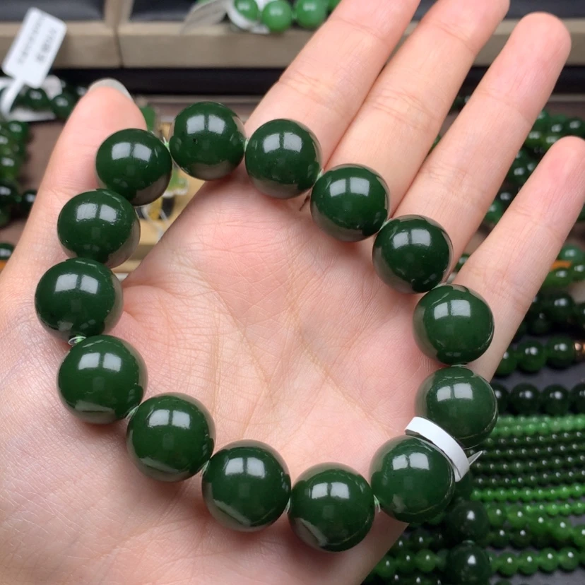 【闪购商品】未镶嵌手串和田玉（碧玉）爱*16m