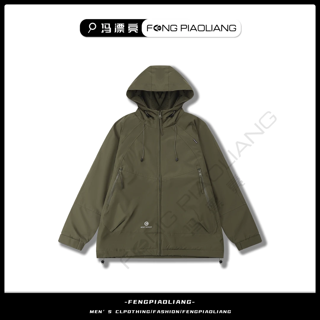绿【极光工装连帽冲锋衣棉服】866秋冬·户外解构设计休闲情侣款
