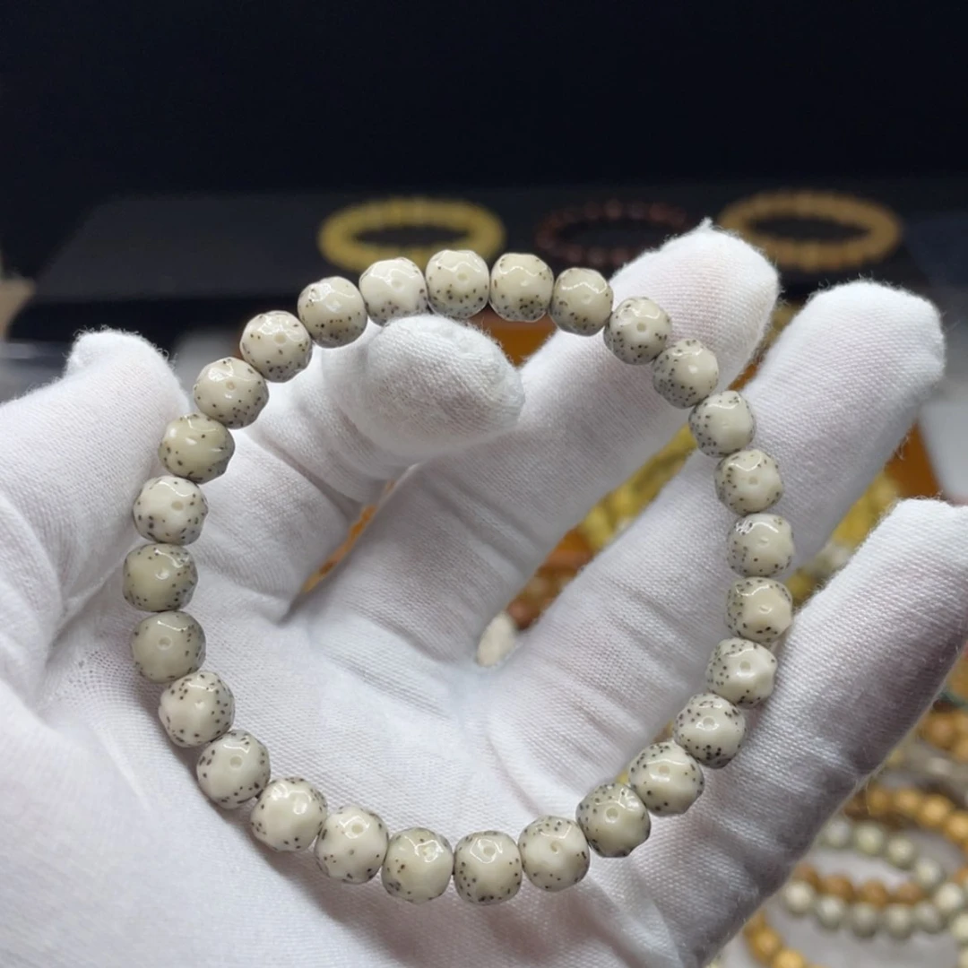 【闪购商品】星月菩提手串银标款87白石玉冰糖精工