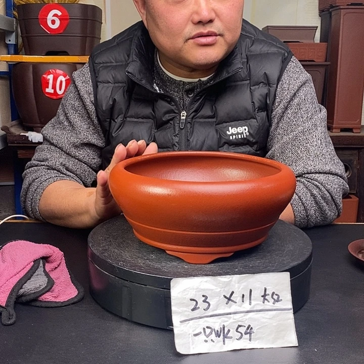 紫砂花盆货号一只WK54