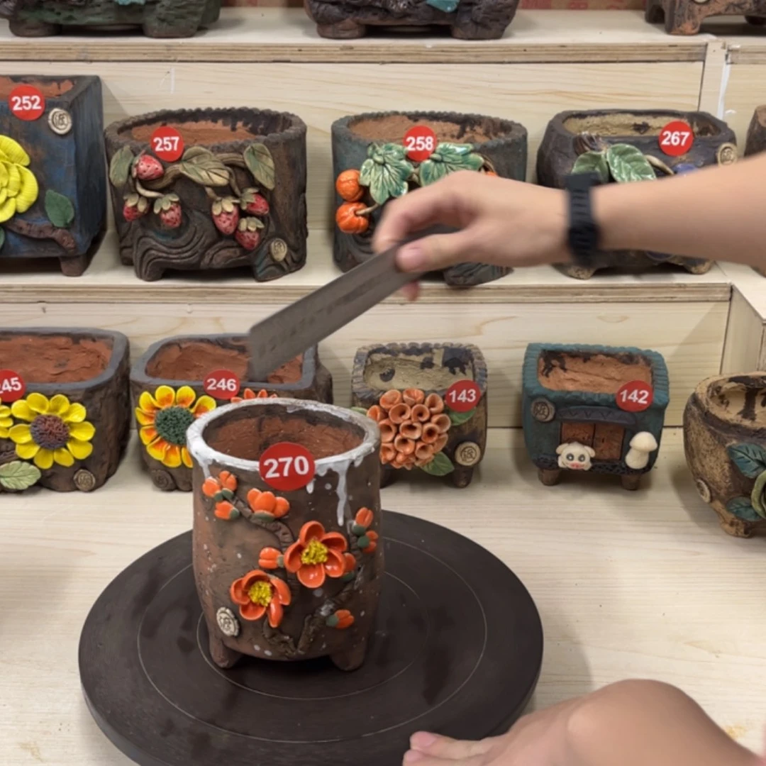 【闪购商品】紫砂花盆270号内口9×7.5外高13