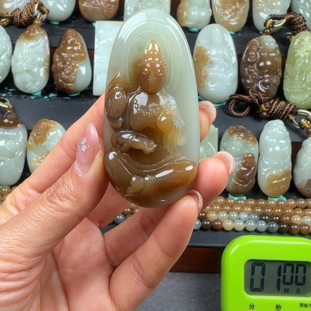 老***闲和田玉未镶嵌挂件