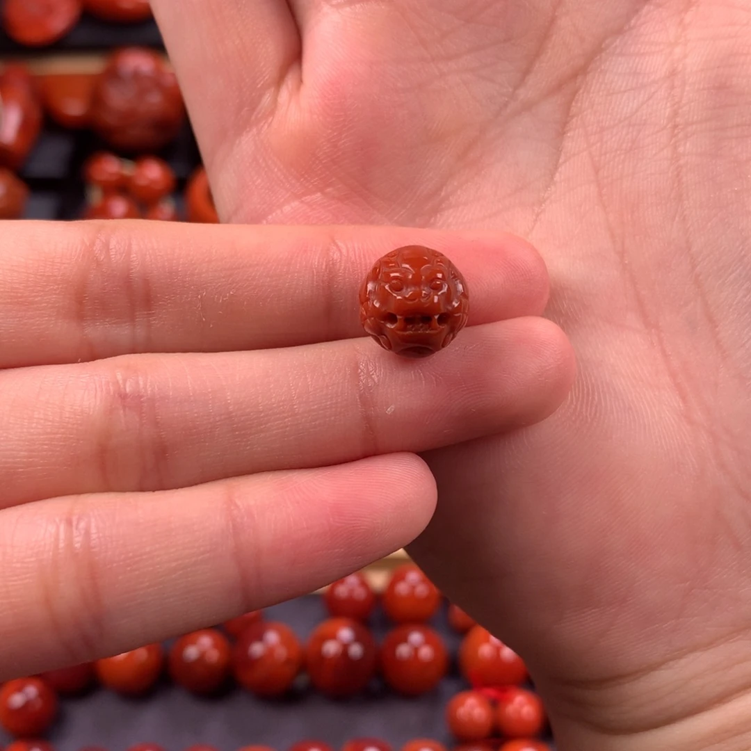 未镶嵌貔貅珠10mm➕南红玛瑙北**人