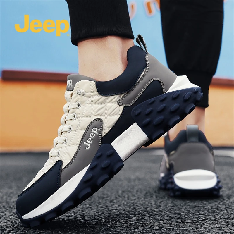 JEEP/吉普流浪丹宁风单鞋跑步鞋欧若智性风百搭潮鞋职场休闲风