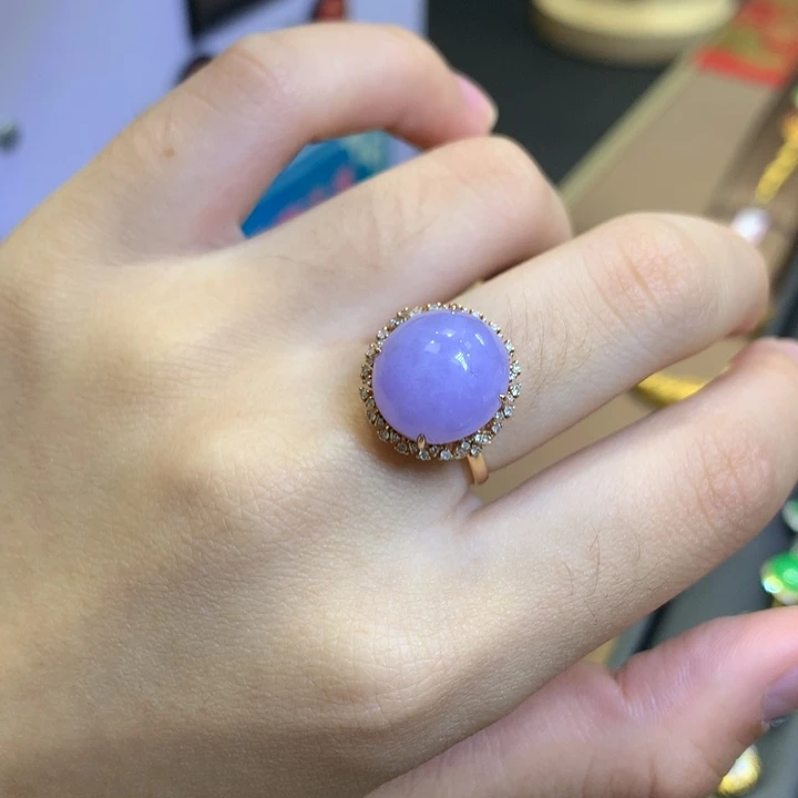 颈饰18K金镶嵌翡翠翡翠