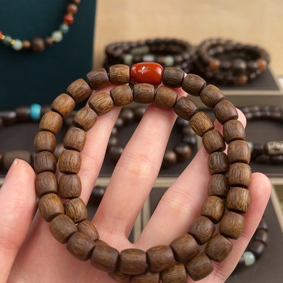 沉香手串8mm富森红土沉水级