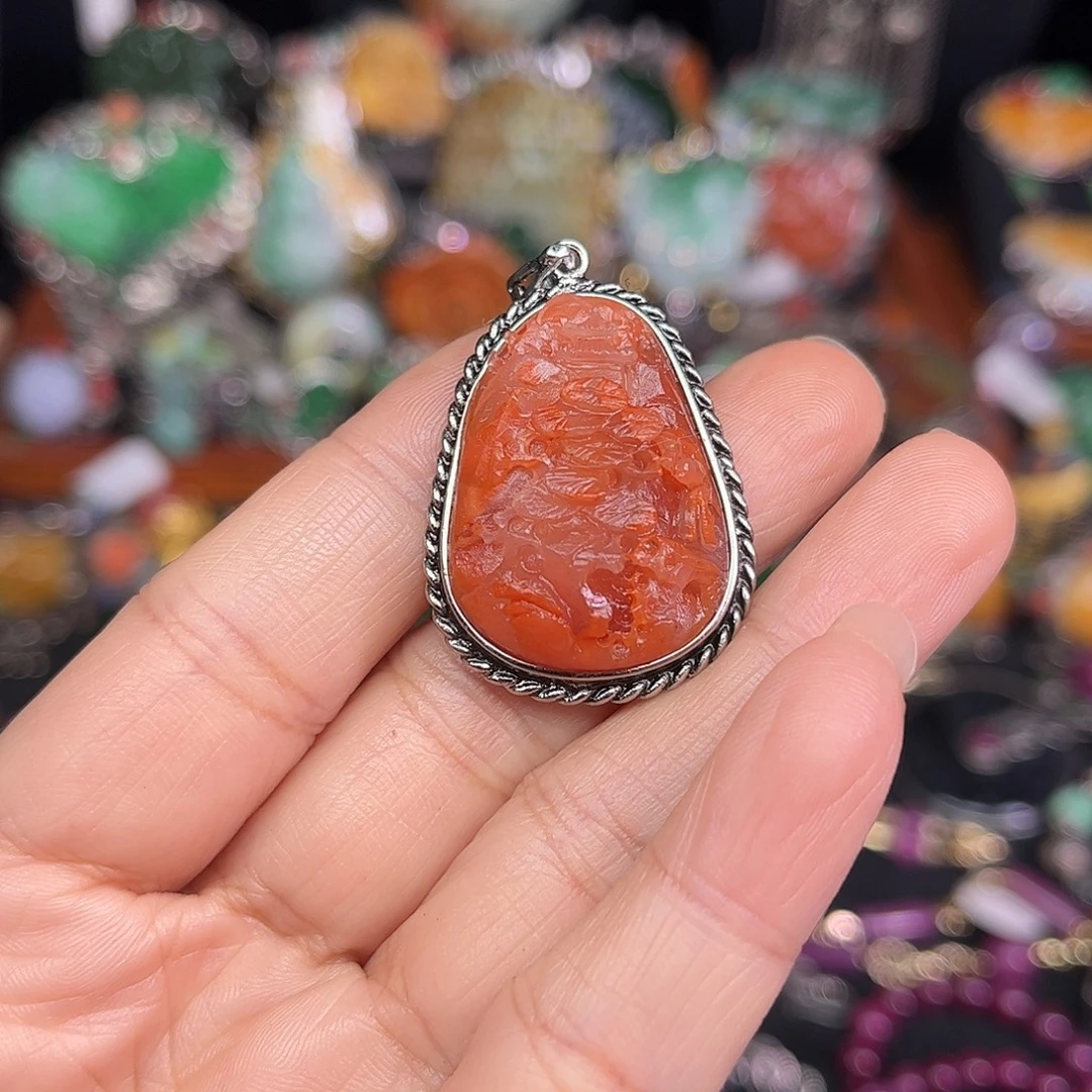 南红玛瑙未镶嵌颈饰吊坠福利