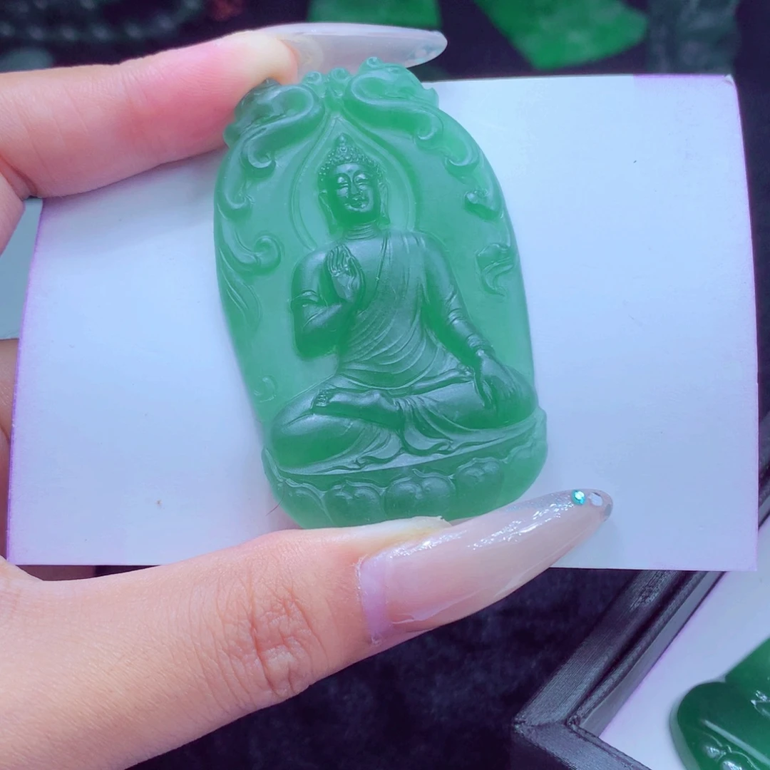 定制翡翠未镶嵌天然缅甸翡翠A货毛货挂件