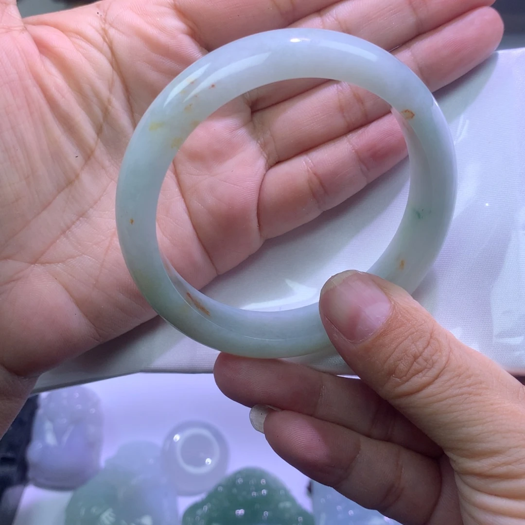 定制翡翠未镶嵌手镯55.8