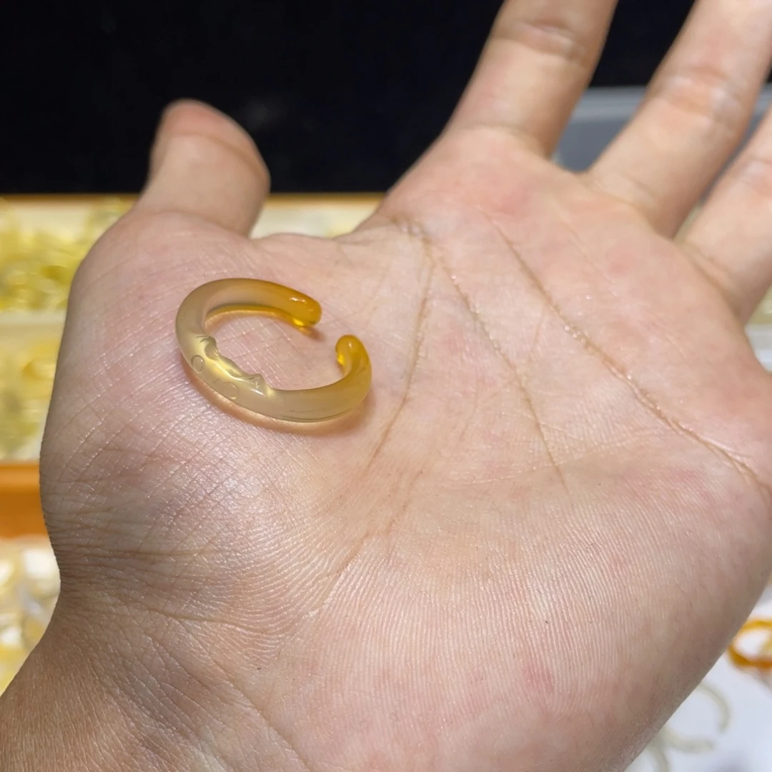 玛瑙/玉髓未镶嵌戒指504号港19.5