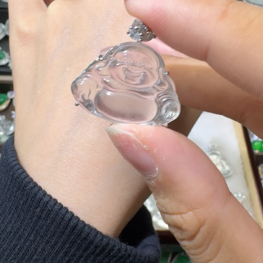 石英质玉银S925镶嵌颈饰