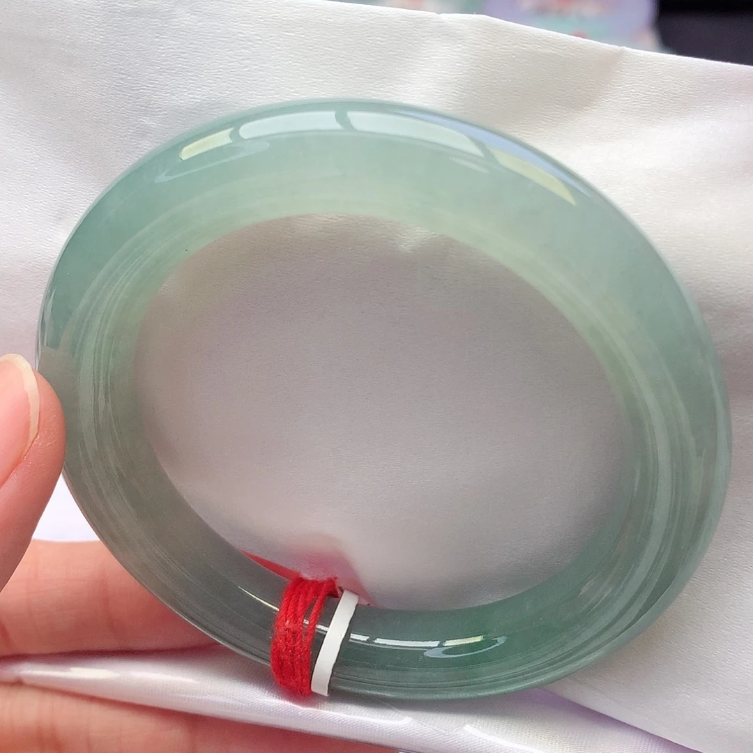 未镶嵌手镯翡翠54-55圈口冰湖绿种色一致力推1号