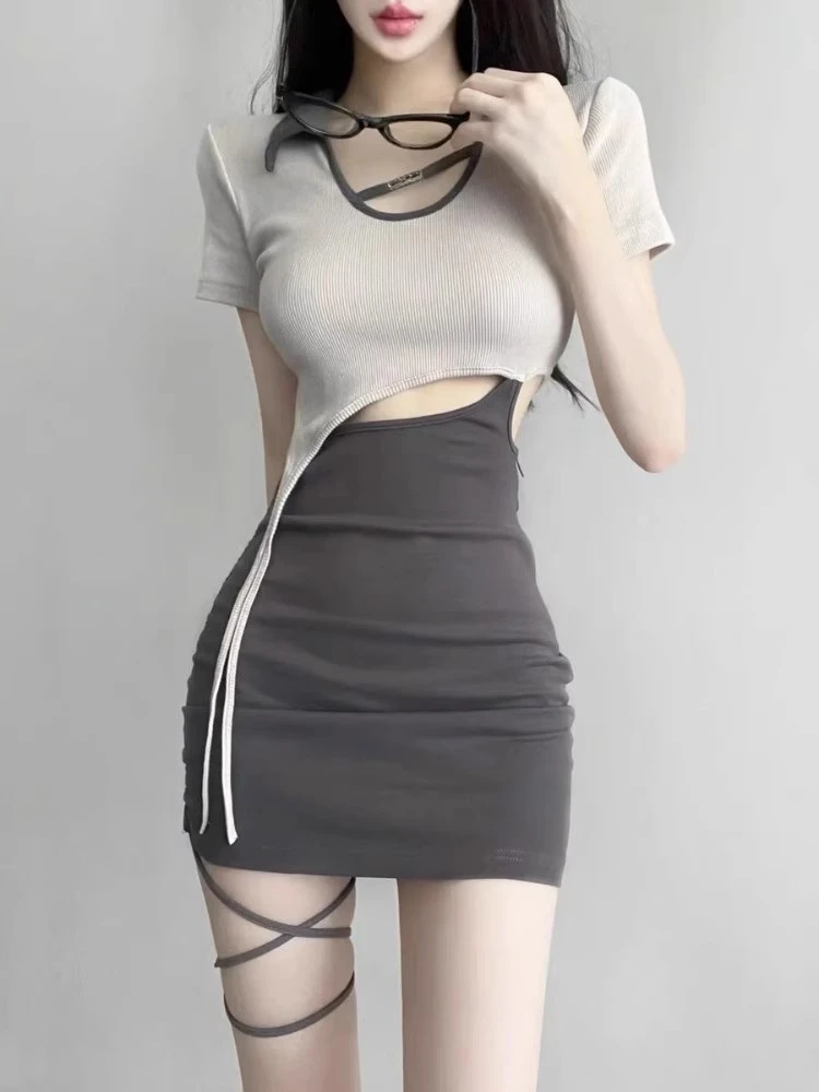 351-360号孙小姐女装显瘦气质性感修身辣妹装包臀裙夏季