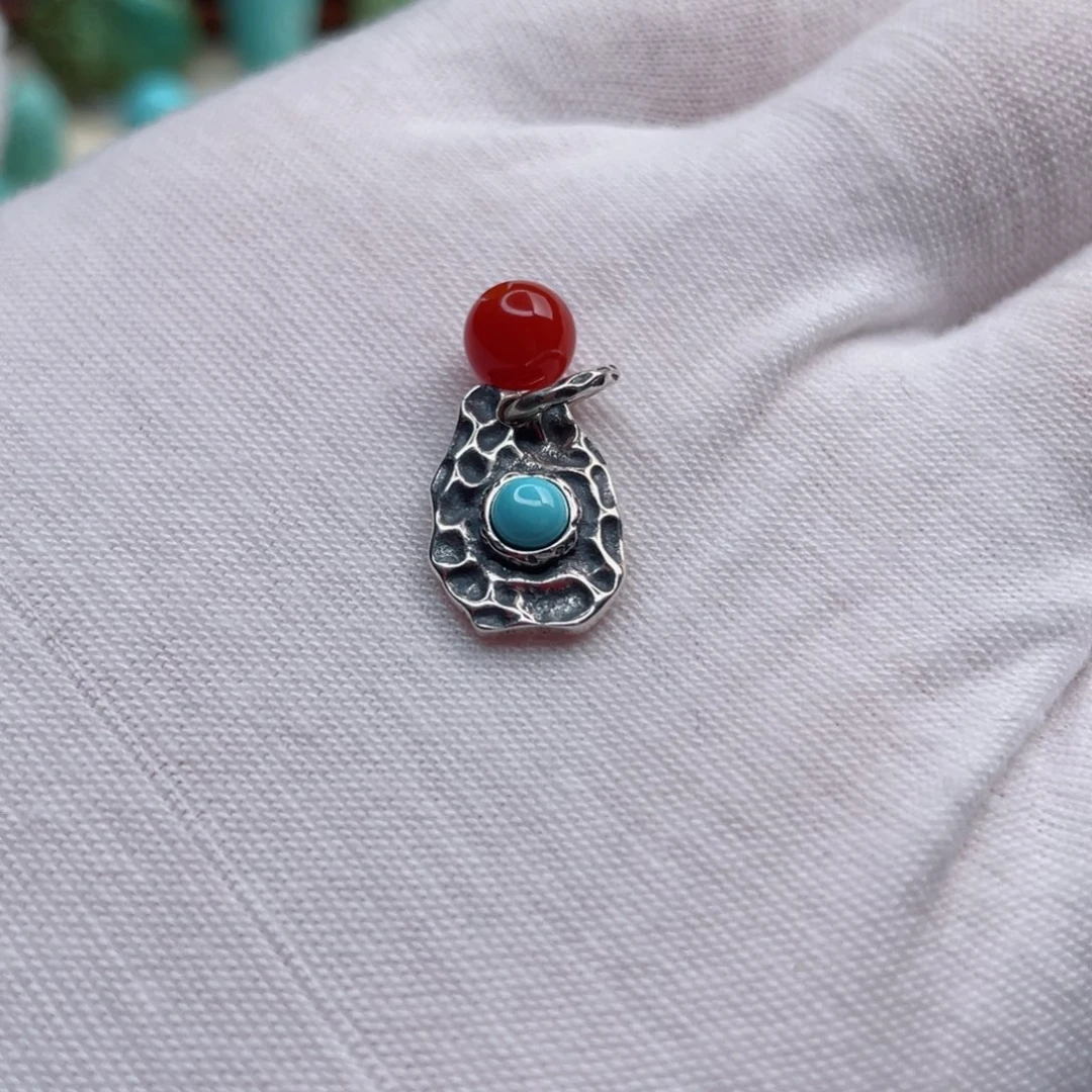 银S925镶嵌南红玛瑙珠宝奇石