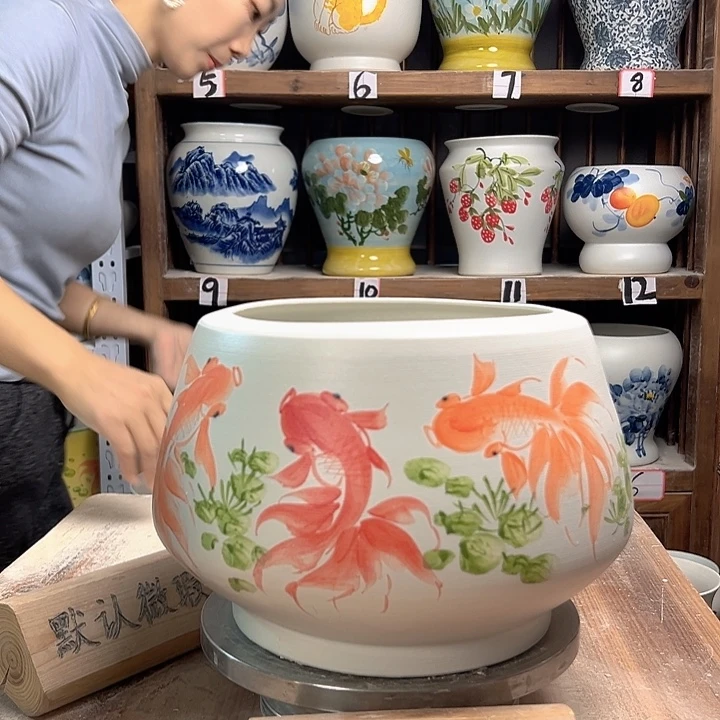 陶高18口23鲸鱼陶瓷