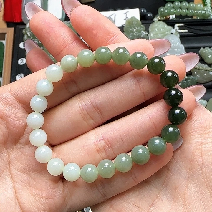 颈饰未镶嵌和田玉手串