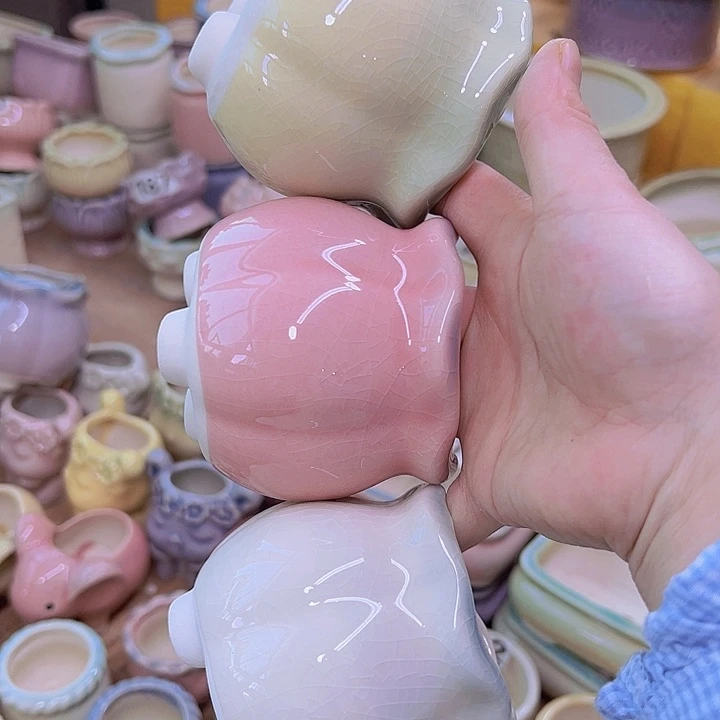 陶瓷花盆当场满12包邮