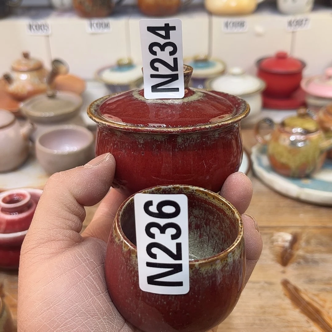 朱泥茶杯猫**儿陶瓷艺术品