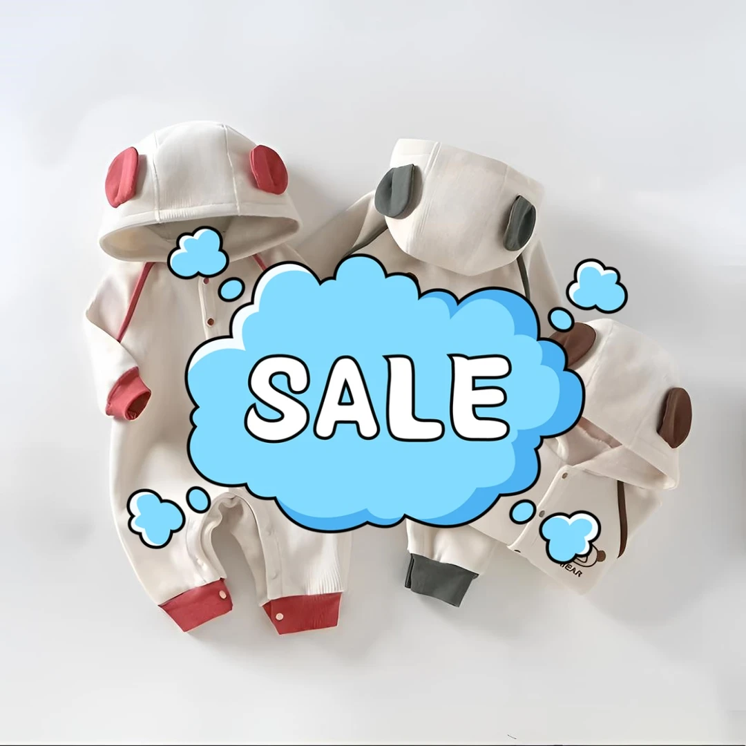 春秋款雪尼尔加绒连体男女宝长袖连帽爬爬服婴儿幼儿可爱洋气哈衣