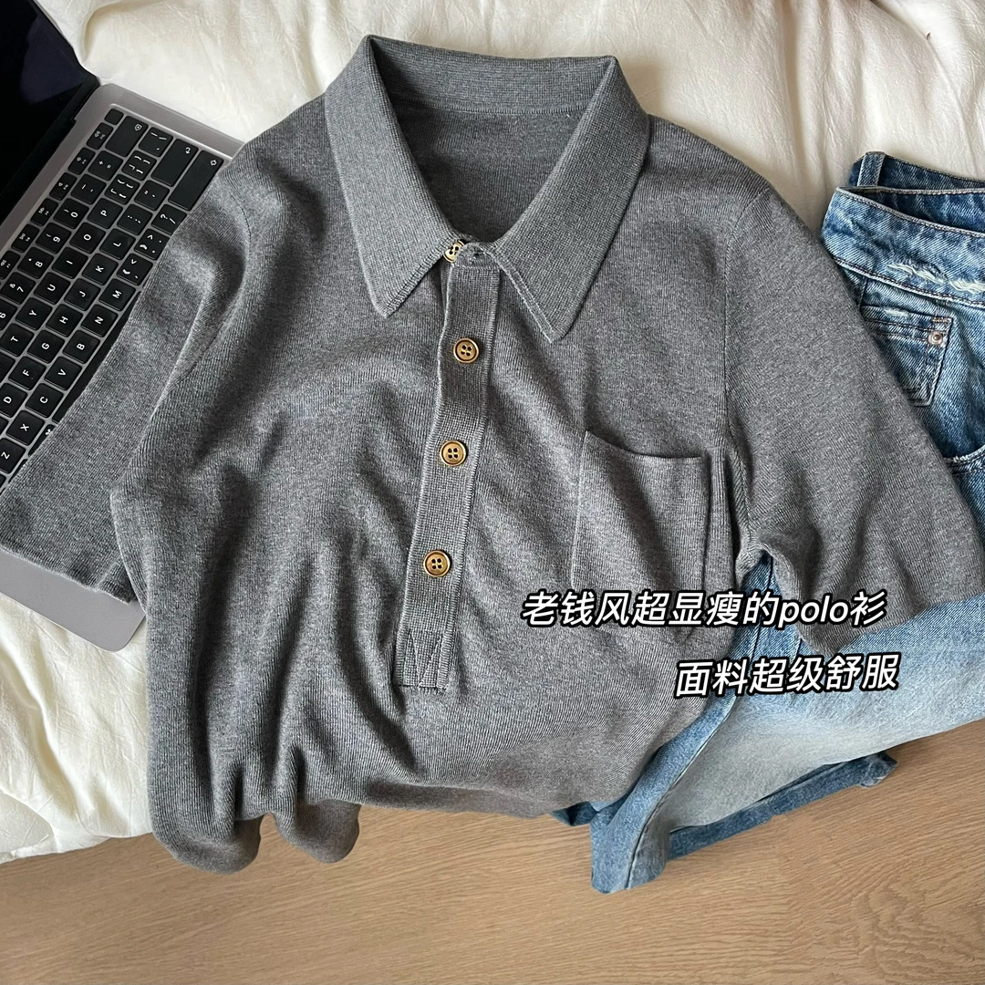 AJDE｜白百合金扣polo衫 QZ