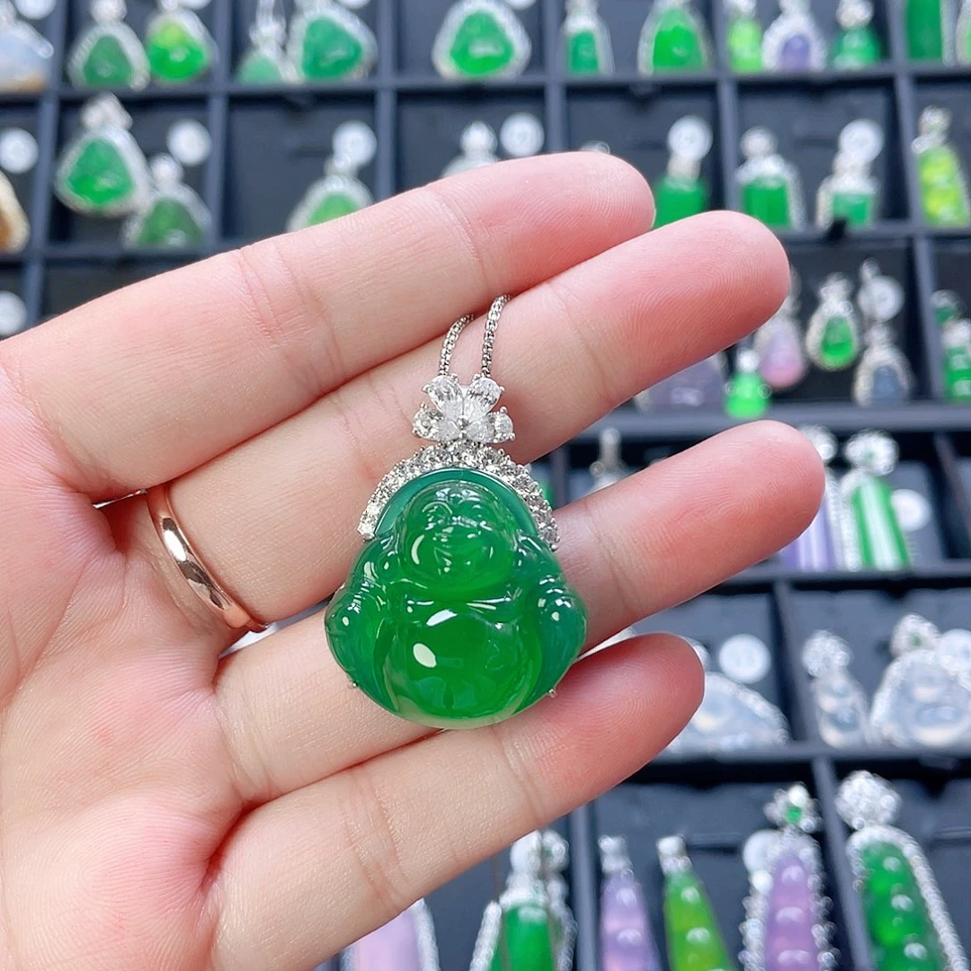 玛瑙/玉髓颈饰银S925镶嵌