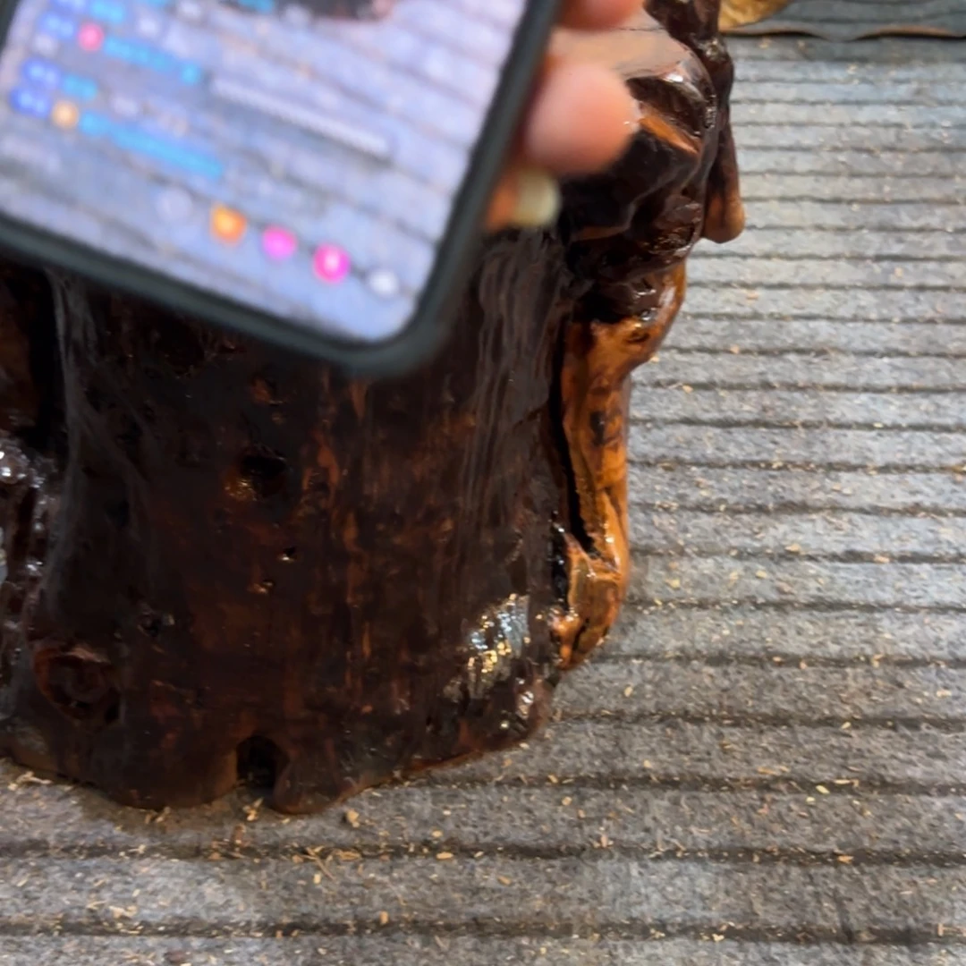 没***好龙纹鸡心枣木手工艺品