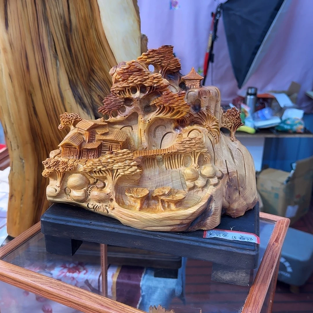 半***斋柏木（崖柏）木雕款