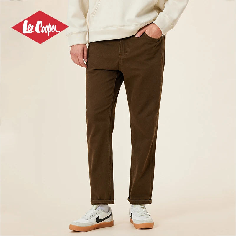 LEE COOPER户外旗舰店直筒长裤2025新款通勤上班百搭舒适休闲裤男
