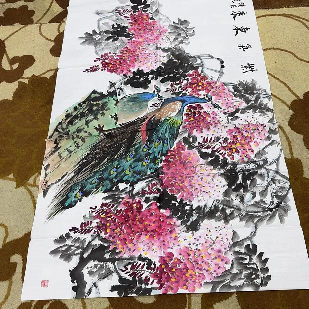 国画王孝华花鸟童童童