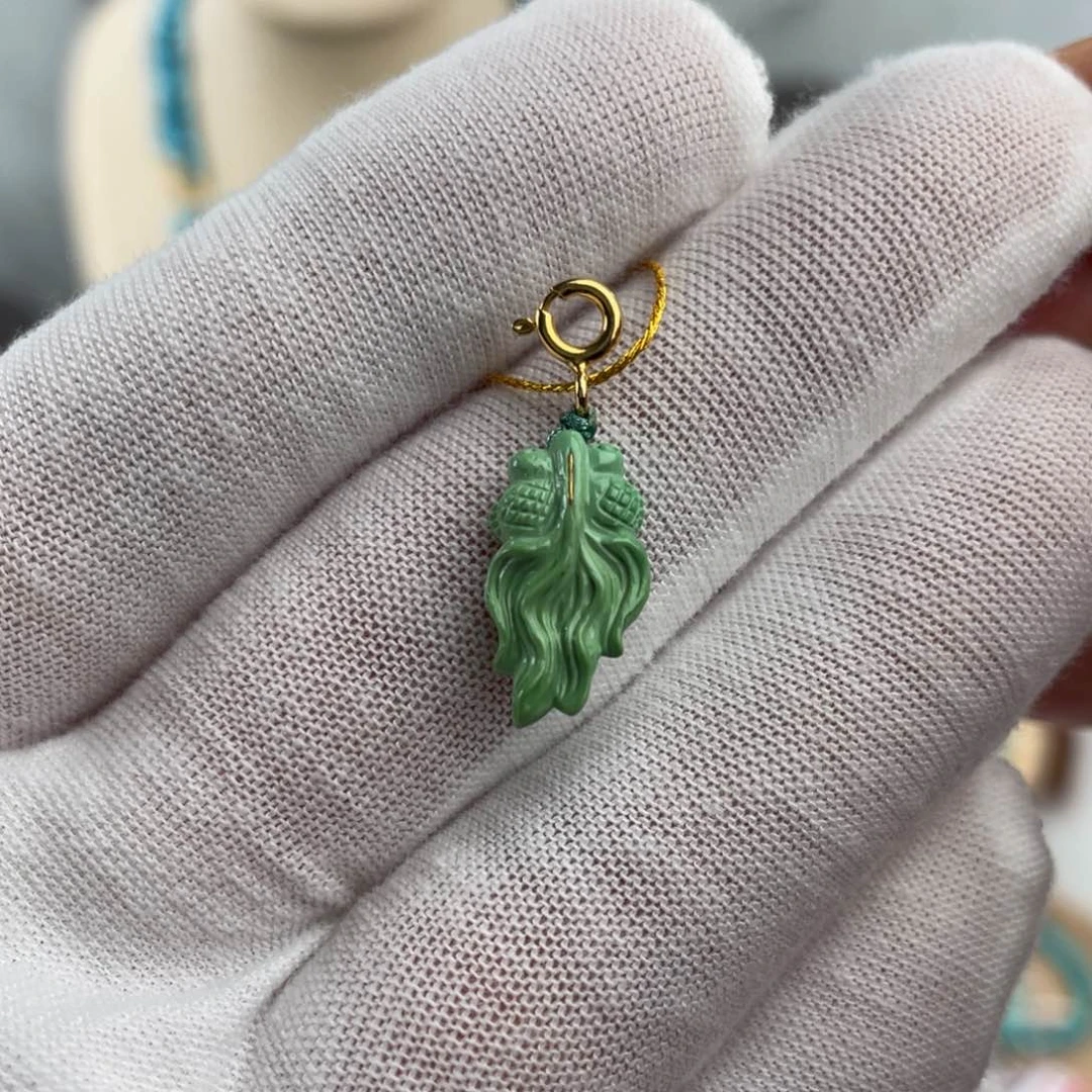 绿松石手链未镶嵌玉化锦鲤鱼