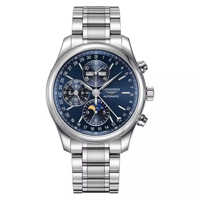 99新 Longines/浪琴 名匠773/机械/蓝盘条丁/表径42mm/男士腕表