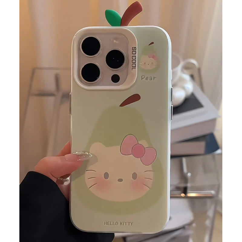 BANCA香梨凯蒂猫立体核适用苹果16/15彩银手机壳为oppo小米15vivo