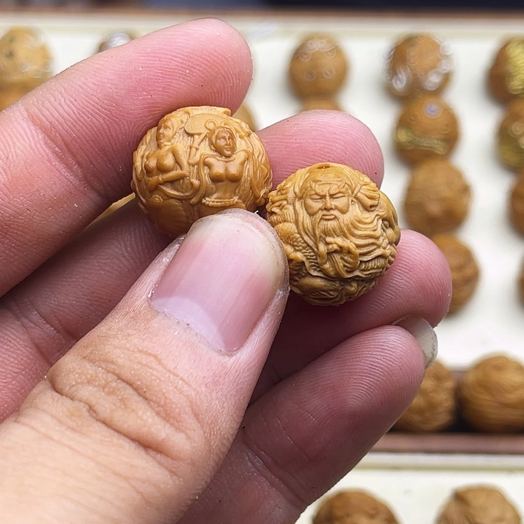 呜***武猴头核桃吊坠单颗2颗17