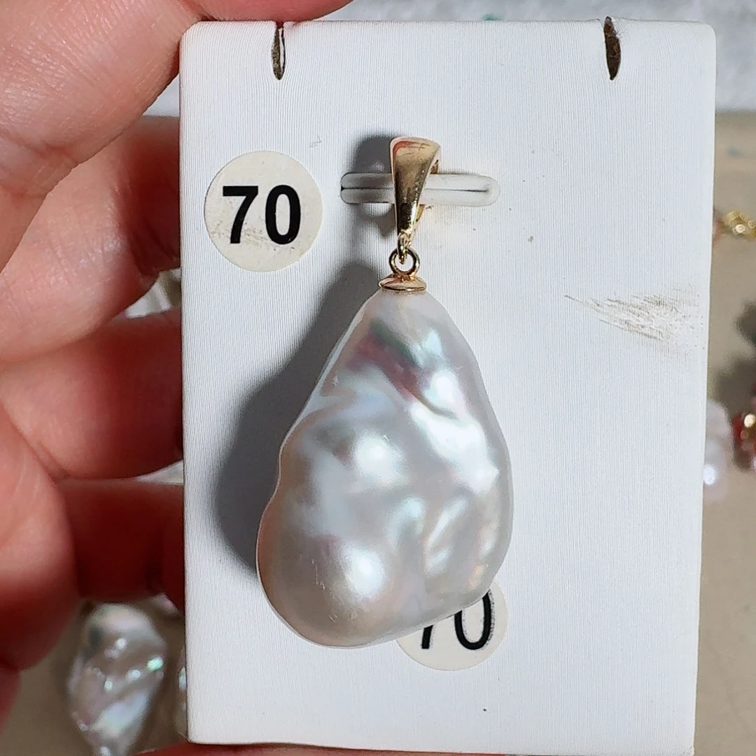 淡水珍珠银S925镶嵌颈饰