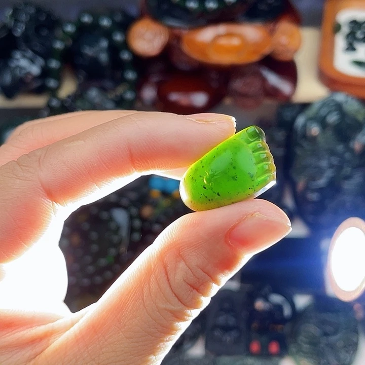 蛇纹石玉未镶嵌手串泰山玉知足常乐