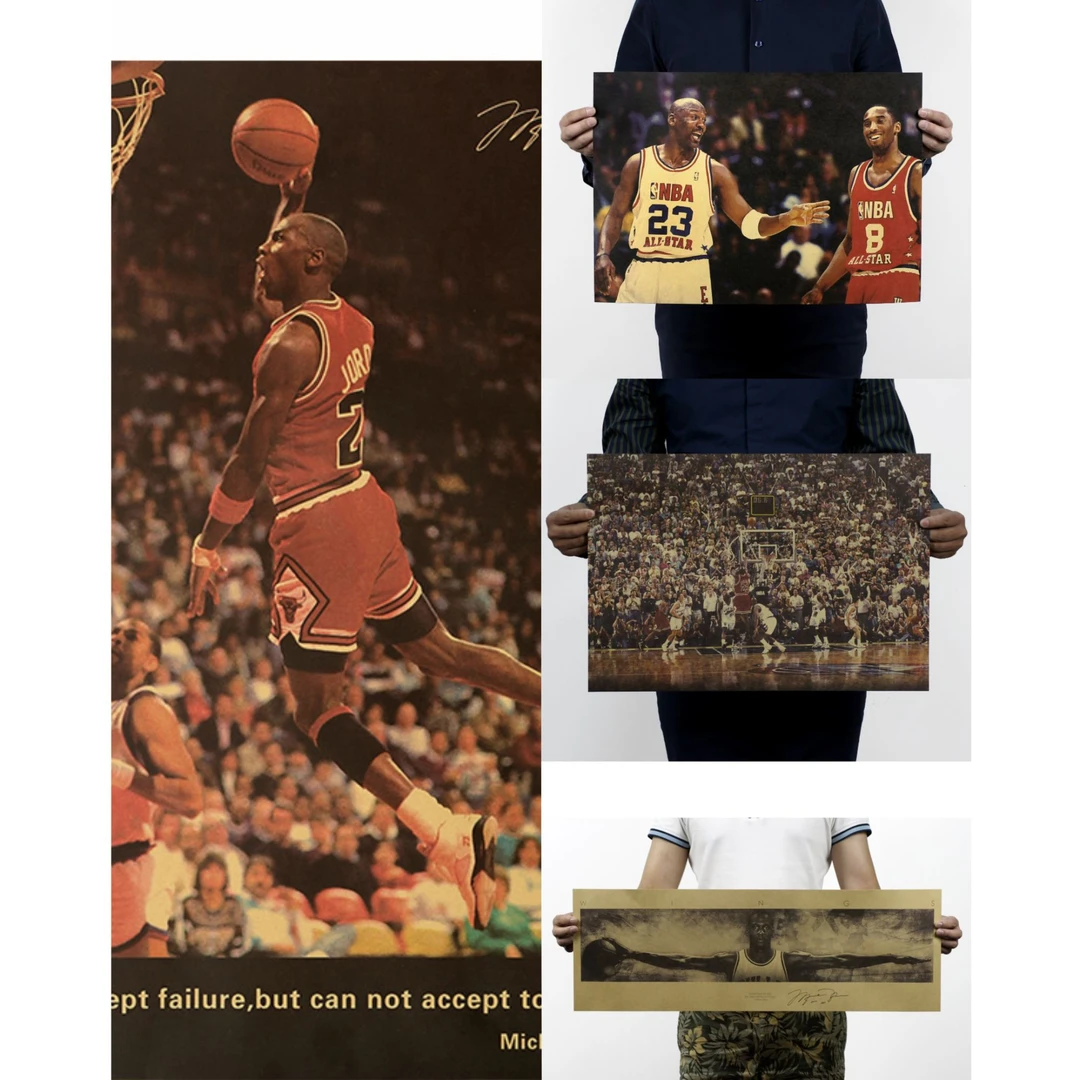 乔丹MichaelJordanNBA球星装饰画接受失败但不能接受放弃海报墙贴