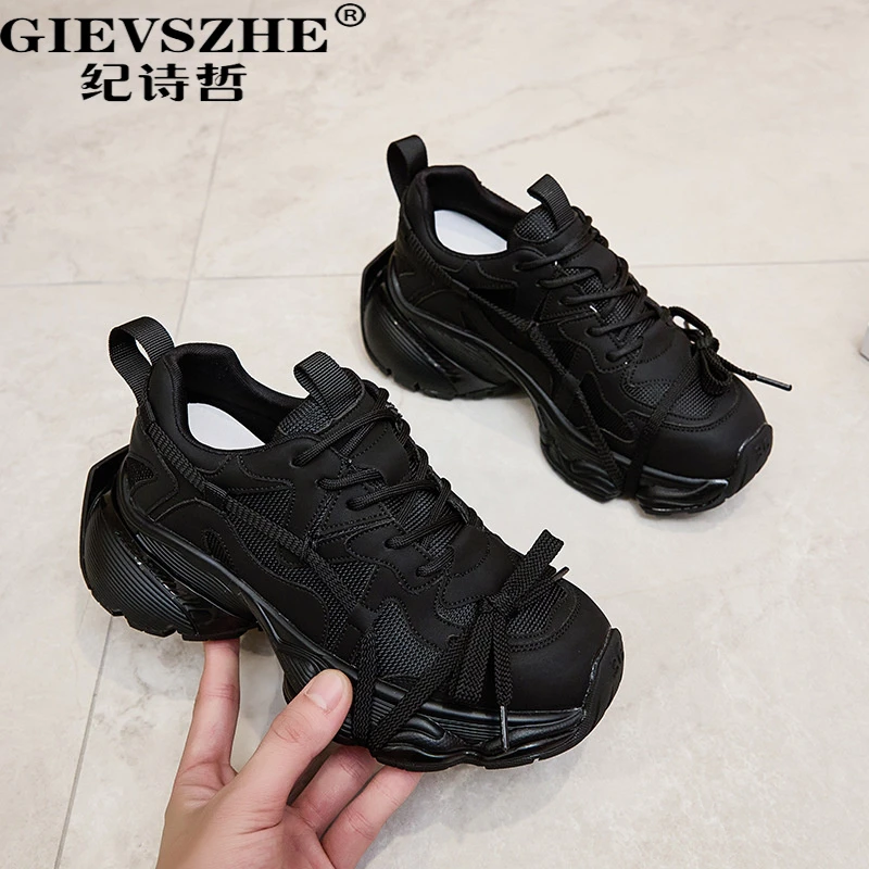 纪诗哲厚底增高老爹鞋女秋冬新款显瘦保暖运动鞋小个子百搭休闲鞋