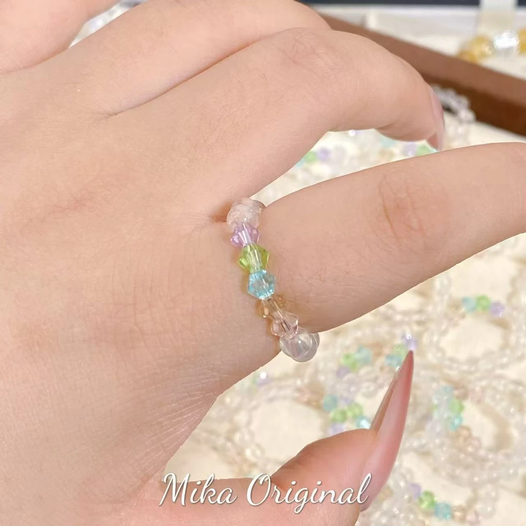 【小彩虹戒指】戒指 气质百搭多样性发以 颜色微差