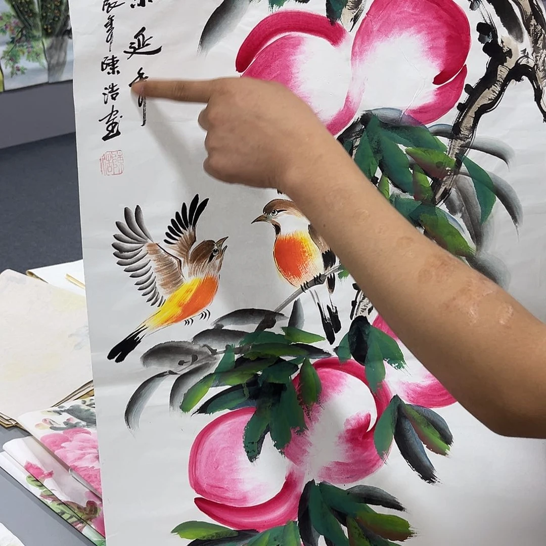 国画国画老师手绘作品