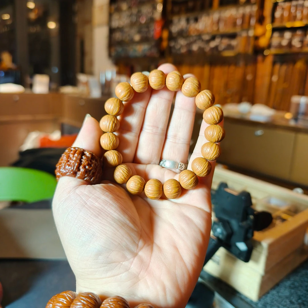 猴头核桃土豪手串单圈原皮原色精品全品猴头凤羽文玩佛珠念珠礼品