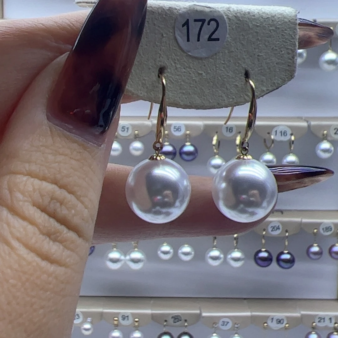 淡水珍珠耳饰18K金镶嵌