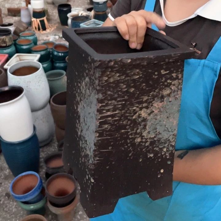 紫砂花盆口17高30正品正品