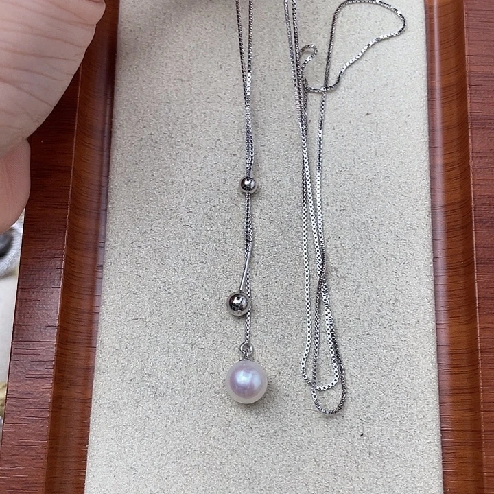 银S925镶嵌海水珍珠颈饰
