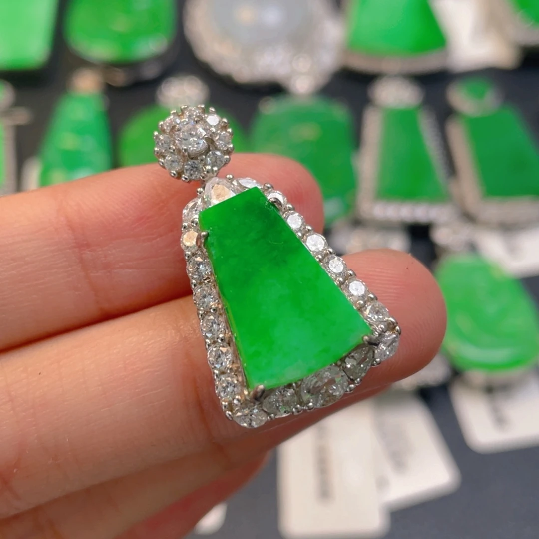 翡翠银S925镶嵌颈饰