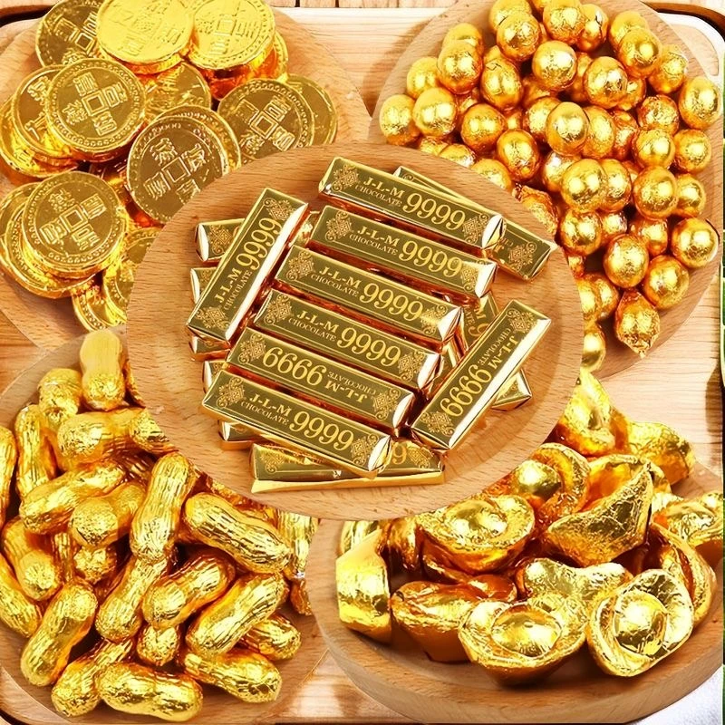 【2斤更超值】佳节必备金装巧克力丝滑香甜不腻零食过年不打烊