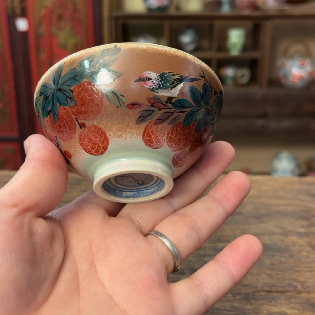 柴烧手工手绘陶瓷