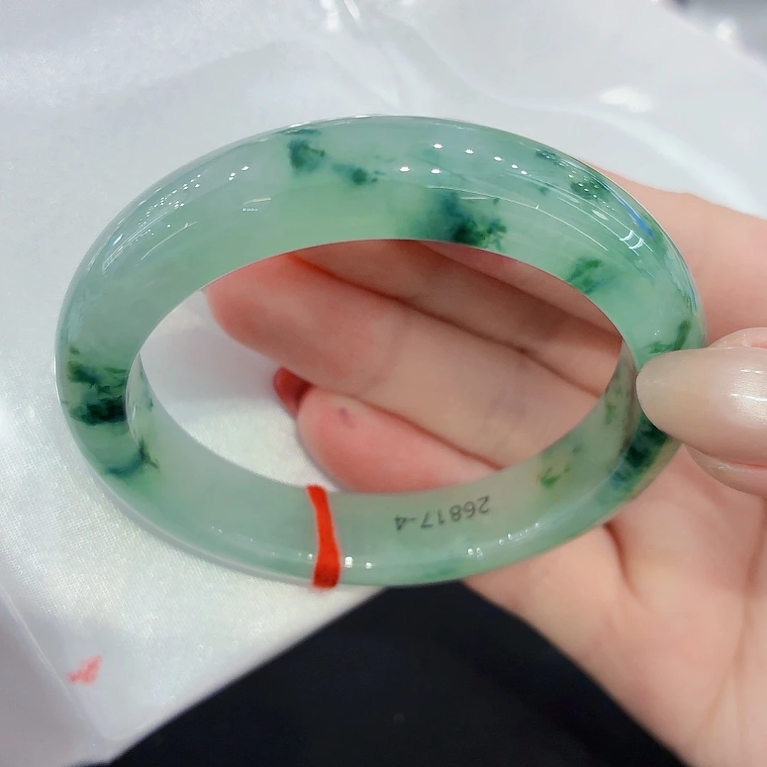 翡翠未镶嵌手镯翡翠54-55圈口（强推）毕业款