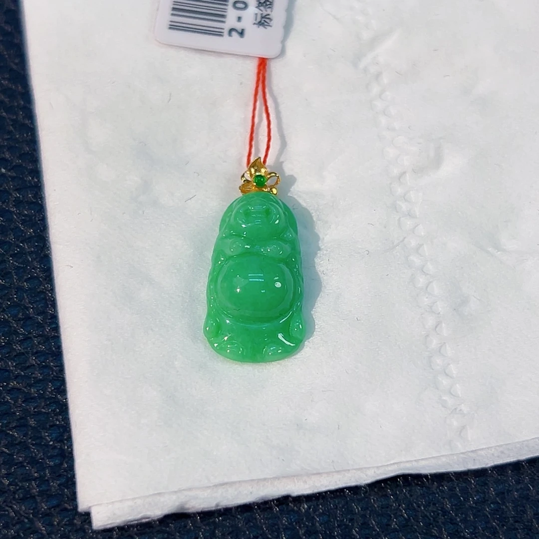 颈饰18K金镶嵌翡翠