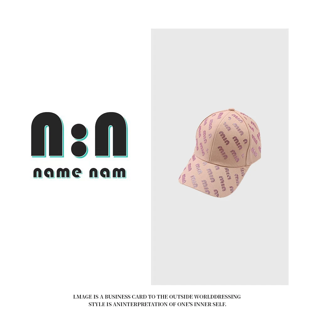 min纯色字母水钻棒球帽 11225