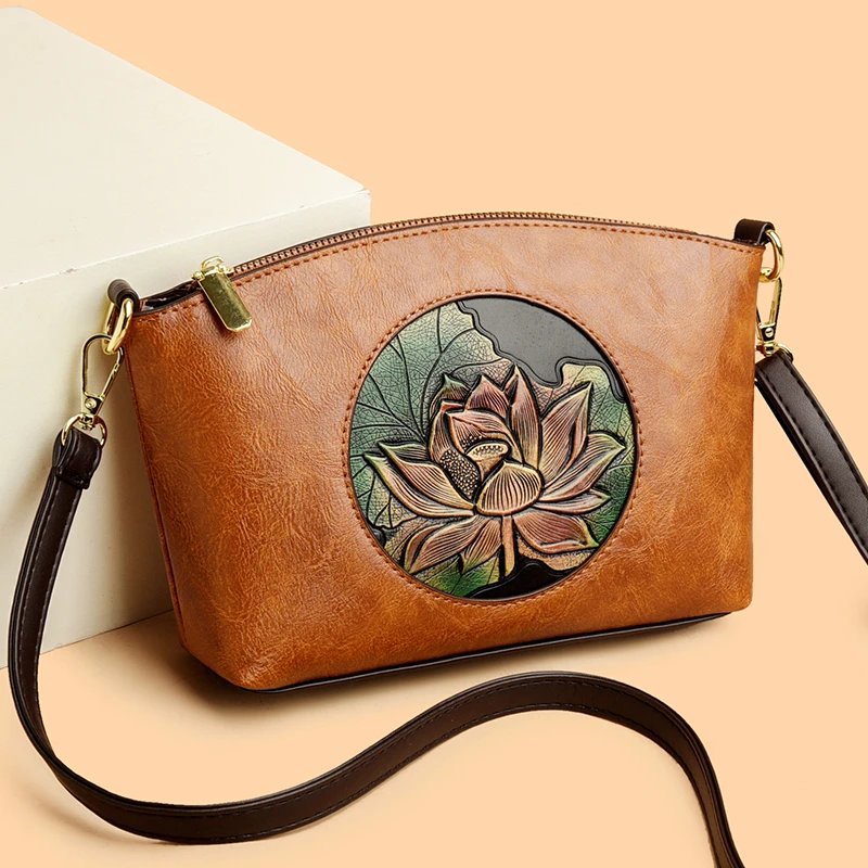 民族风品牌女包早秋新款国潮百搭妈妈女款包单肩斜跨包女包LL9125